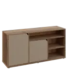 KU2-15DN3 L skříňka nízká 2-dveřová, nika, 740x1522x400, provedení levé, dub halifax cínový/latte